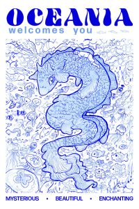 A poster illustration for Oceania