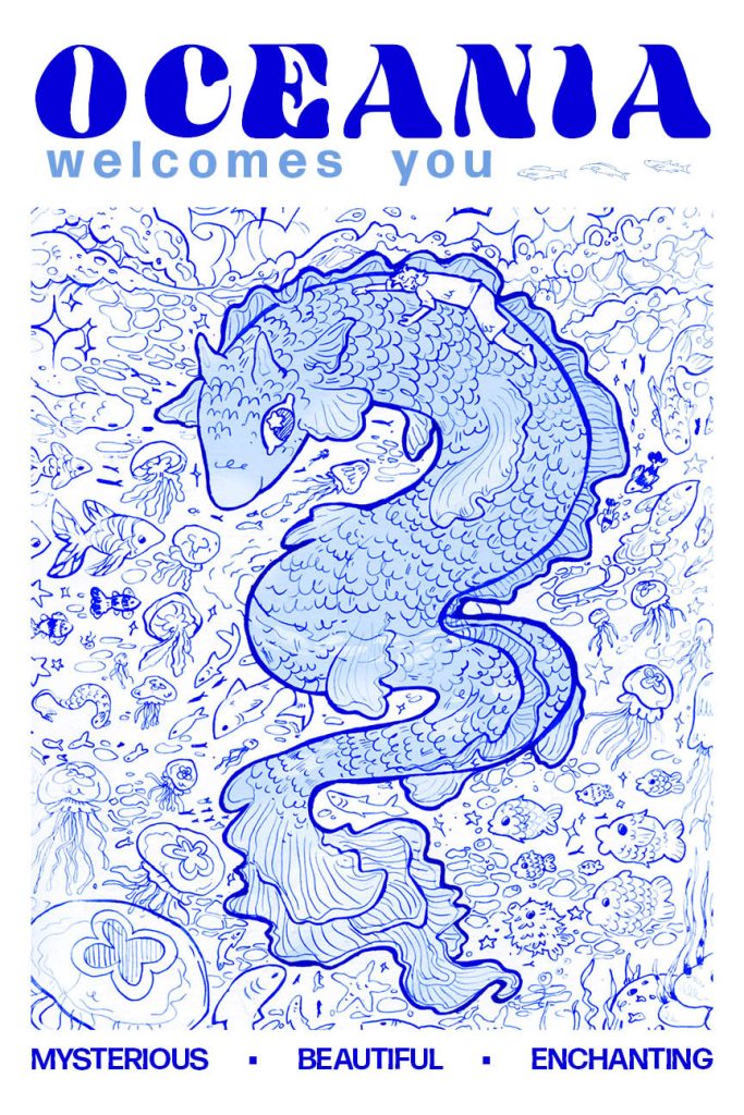 A poster illustration for Oceania