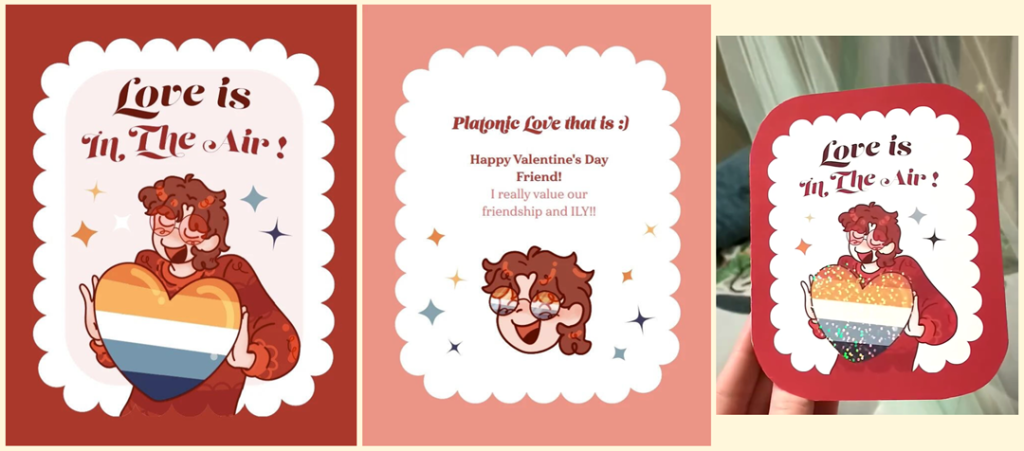 a greeting card for valentines day